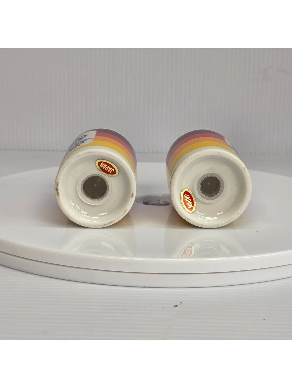 Vintage 1982 Disney EPCOT Center Salt & Pepper Shakers Japan Rainbow Pair